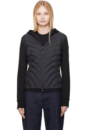 Moncler Black Zip Up Cardigan Down Jacket