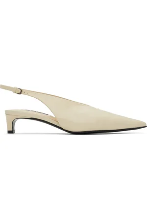 Jil Sander Off-White Slingback Heels