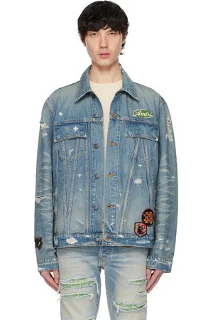 AMIRI Blue Vintage Pegasus Denim Trucker Jacket