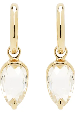 BY PARIAH Gold Faceted Pebble Earrings