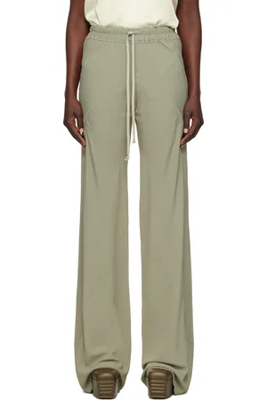 Rick Owens Green Hollywood Drawstring Bias Lounge Pants