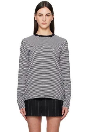 ANINE BING Black & White Rylan T-shirt