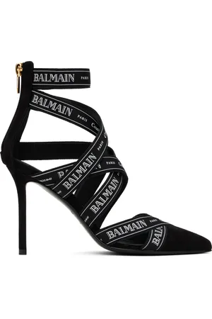 Balmain Black Couture Suede Heels