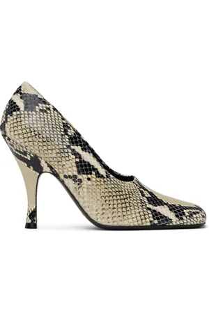 Khaite Beige & Black Eva 100 Heels