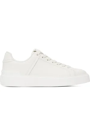 Balmain White B-Court Sneakers