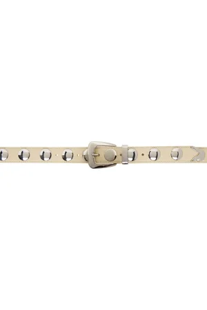 Khaite Beige Benny Studs Belt
