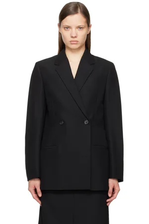 Totême Black Double-Breasted Blazer