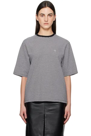 ANINE BING Black & White Bo T-shirt