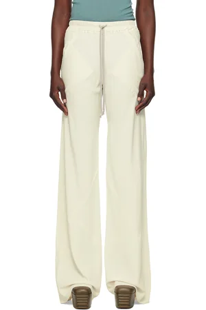 Rick Owens Off-White Hollywood Drawstring Bias Lounge Pants