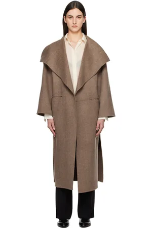 Totême Taupe Signature Wool Cashmere Coat