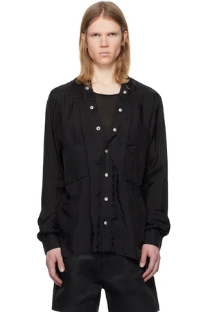 Rick Owens Black Hollywood Larry Fogpocket Shirt