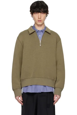 SACAI Taupe Sponge Sweat Polo
