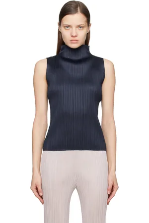 PLEATS PLEASE ISSEY MIYAKE Navy New Colorful Basics 4 Tank Top