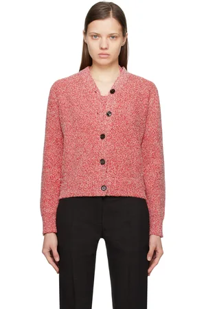 Salvatore Ferragamo Red Bouclé Cardigan