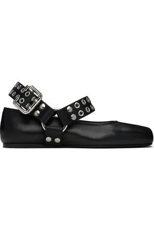 Alaïa Black Biker Ballerina Flats