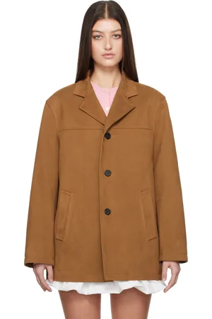 DUNST Tan Vegan Suede Half Jacket