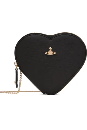 Vivienne Westwood Black New Heart Crossbody Bag