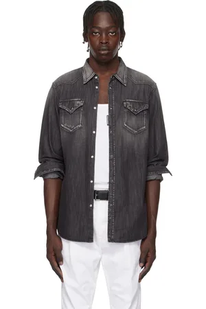 Dsquared2 Black Classic Western Denim Shirt