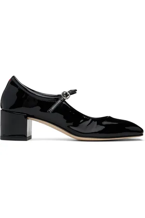 Aeyde Aline Leather Mary-Jane Heels