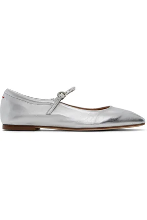 Aeyde Uma Leather Mary-Jane Ballerina Flats