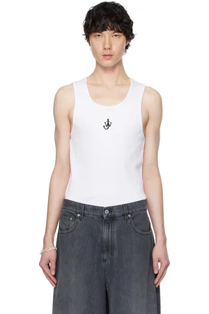 J.W.Anderson White Anchor Logo Embroidery Tank Top