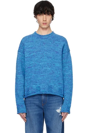 J.W.Anderson Blue Space Dye Crewneck Sweater