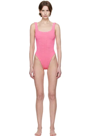 Hunza G Pink Square Neck Swimsuit