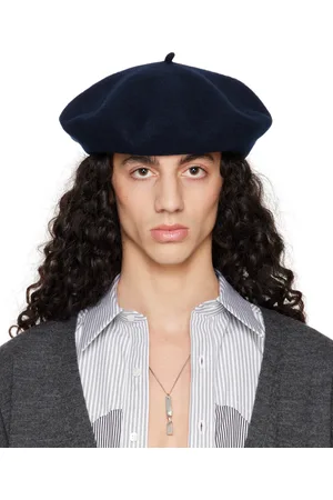 Maison Margiela Navy Heavy Wool Beret