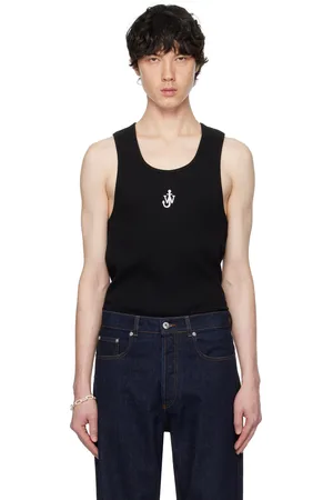 J.W.Anderson Black Anchor Logo Embroidery Tank Top
