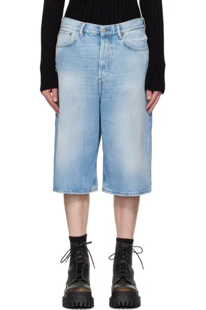 Acne Studios Blue Loose Fit Denim Shorts