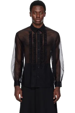 Simone Rocha Sheer Ruffle Bib Prom Shirt