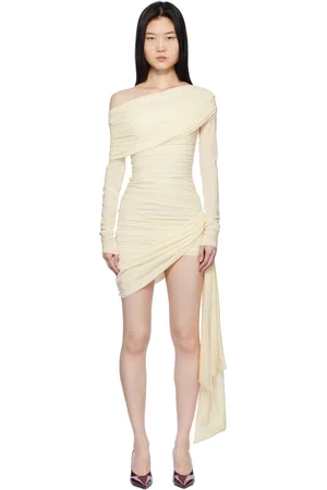BLUMARINE Off-White Sash Minidress