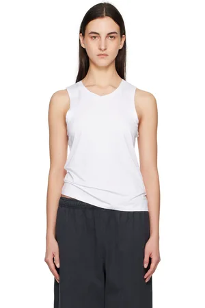 Acne Studios White Jersey Tank Top