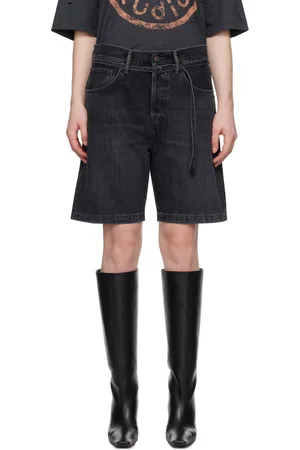 Acne Studios Black Loose-Fit Denim Shorts