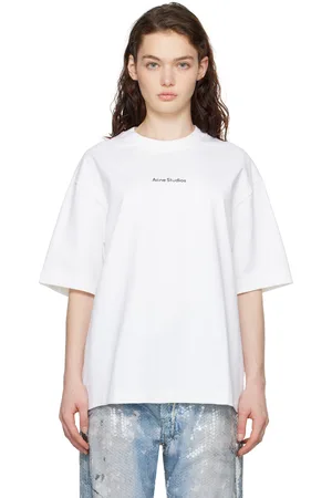 Acne Studios White Relaxed Fit Stamp Logo T-shirt