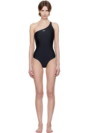OFF-WHITE Black One-Shoulder Swimsuit