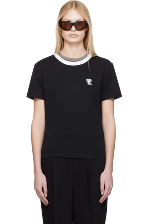 Acne Studios Black Printed Logo T-shirt