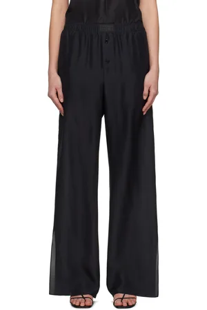 Maison Margiela Black Light Silk Pyjama Pants