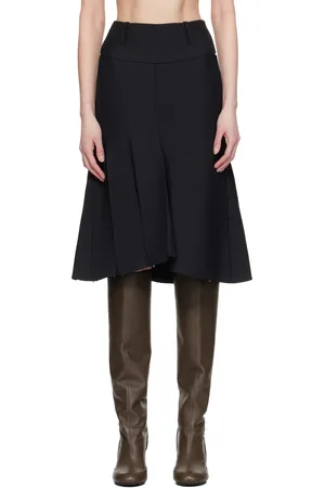 Fax Copy Express Pleated Midi Skirt