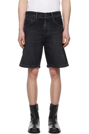 Acne Studios Black Loose Fit Denim Shorts