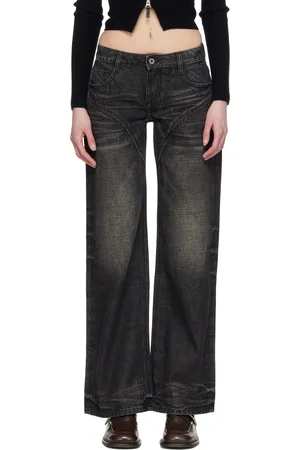 Fax Copy Express Dirty Wash Straight Jeans