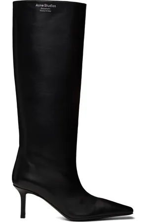Acne Studios Black Leather Tall Boots