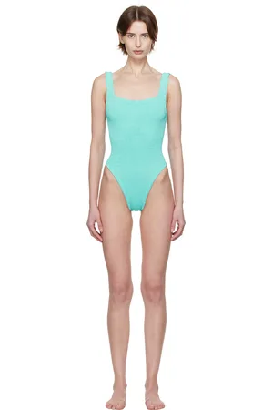 Hunza G Blue Square Neck Swimsuit