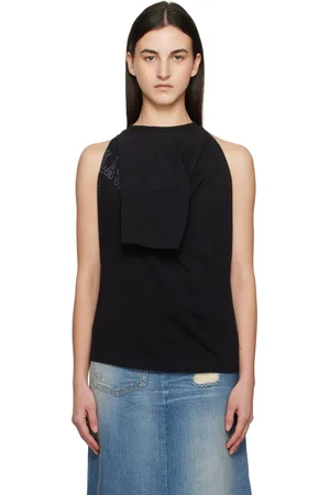 Maison Margiela Black Dual Wear Varsity Printed T-shirt
