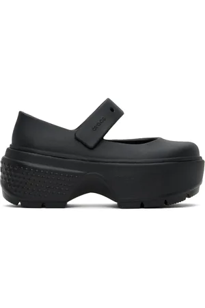 Crocs Black Stomp Mary Jane Slip-On Loafers