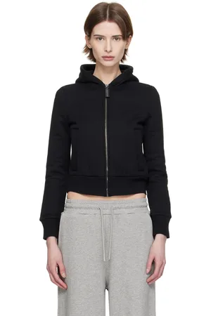 Fax Copy Express Tight Cropped Fleece-Lined Hoodie