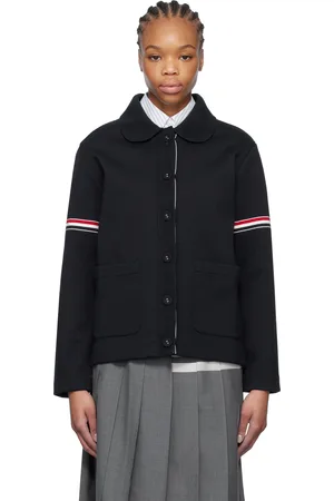 Thom Browne Navy Cotton Loopback Work Jacket