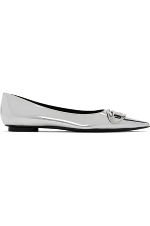 Diesel Silver D-Venus Ballerina Flats