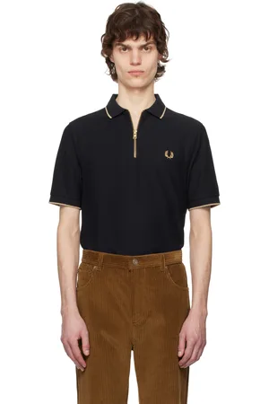 Fred Perry Black Crepe Piqué Polo