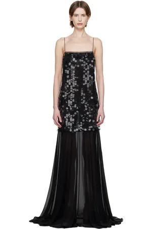 16Arlington Black Salia Sequin Maxi Dress